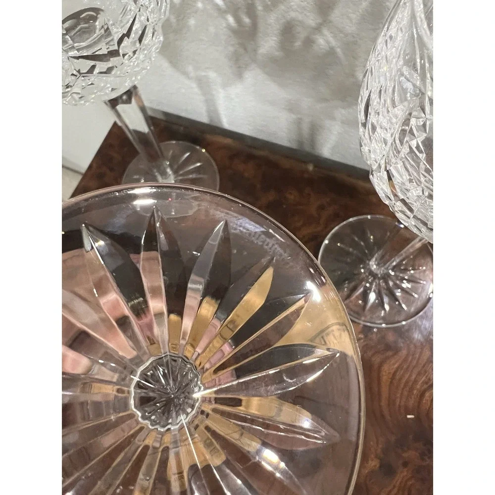 Set Of 4 Waterford Crystal Lismore Hock Wine Glasses 7.5